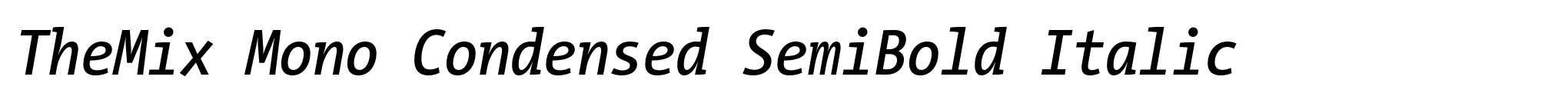 TheMix Mono Condensed SemiBold Italic image